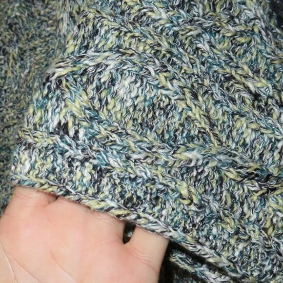 Anthropologie Moth Sweater Cardigan Knit Multicolor Green Yellow Whimsigoth Boho - Picture 5 of 13